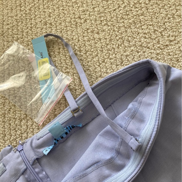 NEW Antonio Melani Tiered Blouse Convertible Strapless Baby Blue Size Medium NWT - Picture 3 of 8